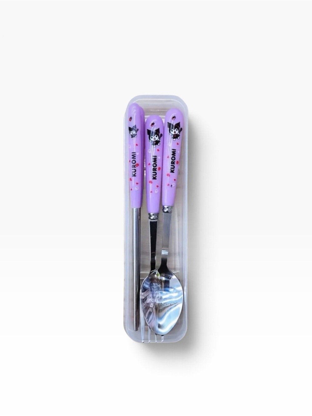 Sanrio Kuromi Portable Stainless Steel Cutlery Set
